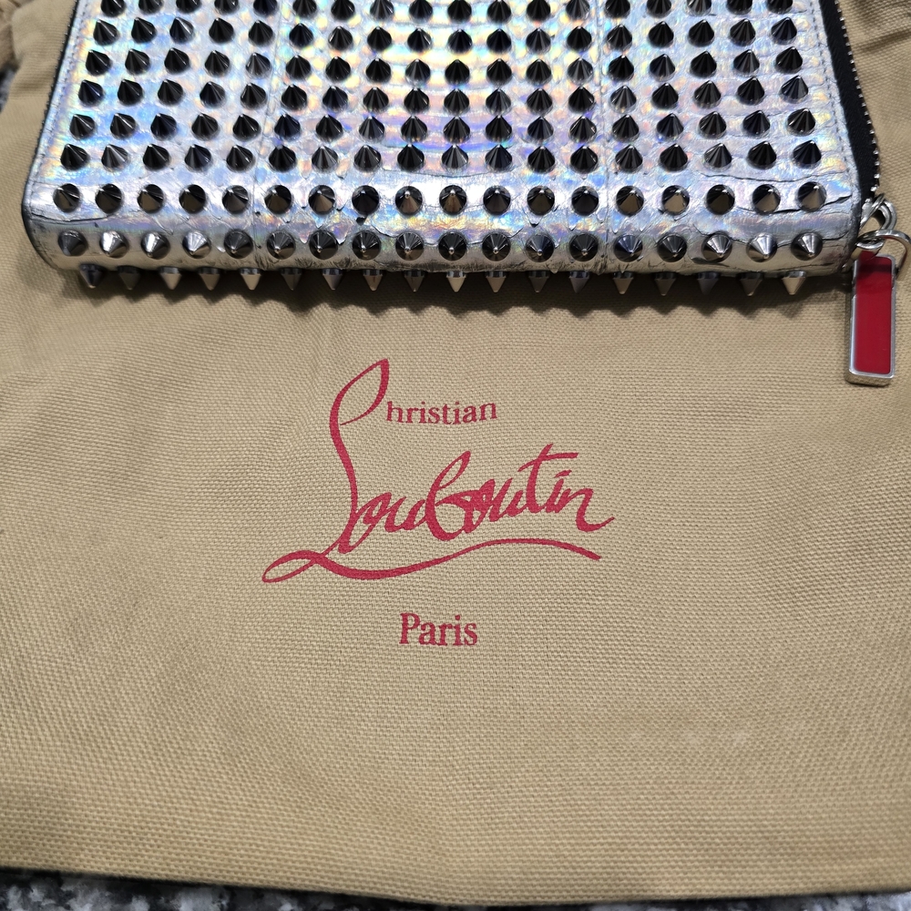 Christian Louboutin Silver Studded Wallet - Picture 2 of 8